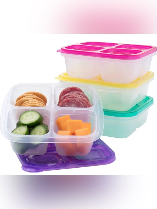 Bentgo Other - Bentgo Easyboxes 4-Compartment Snack Containers - 4 with Multi Color Lids NWOT